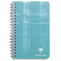 CLAIREFONTAINE Carnet spiralé 180 pages 11x17cm 5x5. Couverture carte assortie