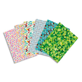 DECOPATCH Pochette de 30 feuilles 30x40cm décoratives 6 motifs assortis