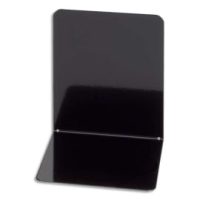 MAUL Lot de 2 Serre-livres en acier brillant-Coins arrondis-Dimensions L14 x H14 x P12 cm. Coloris Noir