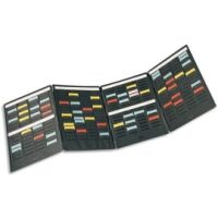 NOBO Kit de 4 volets MINI-PLANNER 4 bandes de 17 fiches indice 1,7 avec 100 fiches
