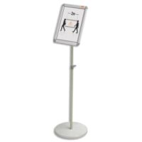 NOBO Présentoir sur pied pour porte-affiche clipsable, aluminium, A4