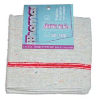 BROSSERIE THOMAS Carton de 15 Serpillières Tradition écrues en coton et polyester L50 x H0,5 x P100 cm