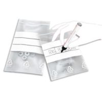Boîte de 1000 sacs fermeture rapide polyéthylène 50 µm bandes Blanches 12 x 18 cm transparent