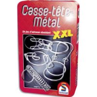 Boîte métal contenant 12 casse-têtes en métal