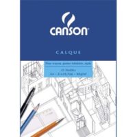 CANSON Bloc papier calque Satin 25 feuilles grand format A4 90g