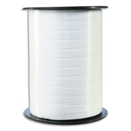 CLAIREFONTAINE Bobine bolduc de comptoir 500mx7mm lisse coloris Blanc