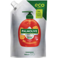 PALMOLIVE Recharge 500ml Savon liquide Hygiène+ Family&nbsp;Doypack extrait propolis.Testé dermatologiquement.