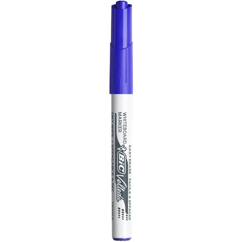 BIC Velleda 1741 Feutres pour Tableau Blanc Effaçables à Sec, Pointe Conique Moyenne - Bleu – Image 2
