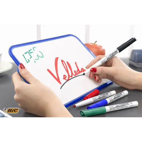 BIC Velleda 1741 Feutres pour Tableau Blanc Effaçables à Sec, Pointe Conique Moyenne - Bleu – Image 5