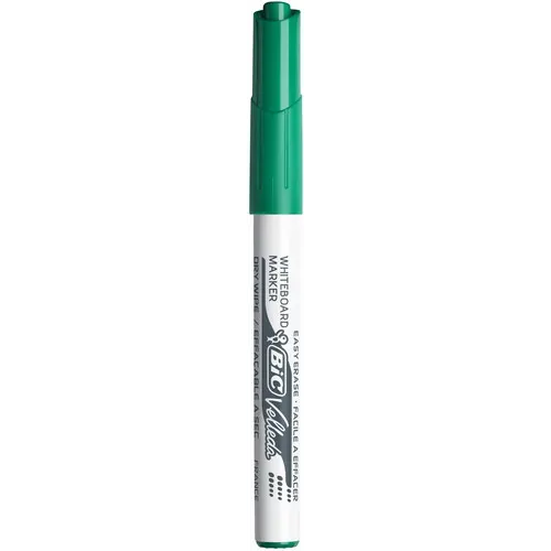 BIC Velleda 1741 Feutres pour Tableau Blanc Effaçables à Sec, Pointe Conique Moyenne - Vert – Image 2