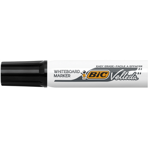 BIC Velleda 1781 Feutres pour Tableau Blanc Effaçables à Sec Pointe Biseautée Large - Noir – Image 4