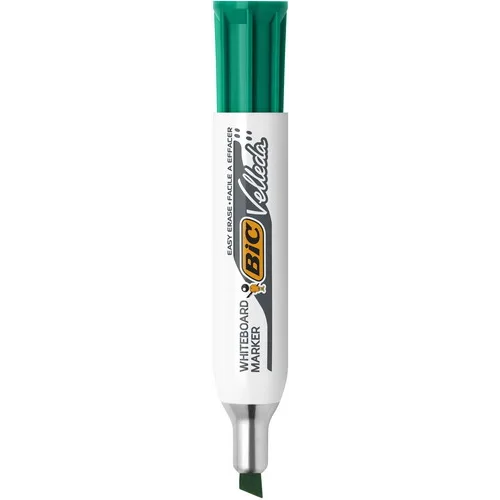 BIC Velleda 1781 Feutres pour Tableau Blanc Effaçables à Sec Pointe Biseautée Large - Vert – Image 3