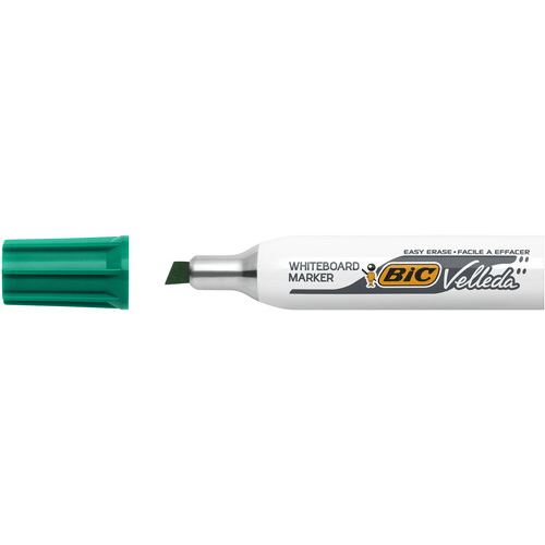 BIC Velleda 1781 Feutres pour Tableau Blanc Effaçables à Sec Pointe Biseautée Large - Vert – Image 5