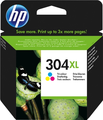 HP 304XL Cartouche d'Encre Trois Couleurs grande capacité Authentique