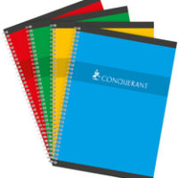 CONQUERANT SEPT Cahier reliure intégrale, A4, quadrillé 5x5
