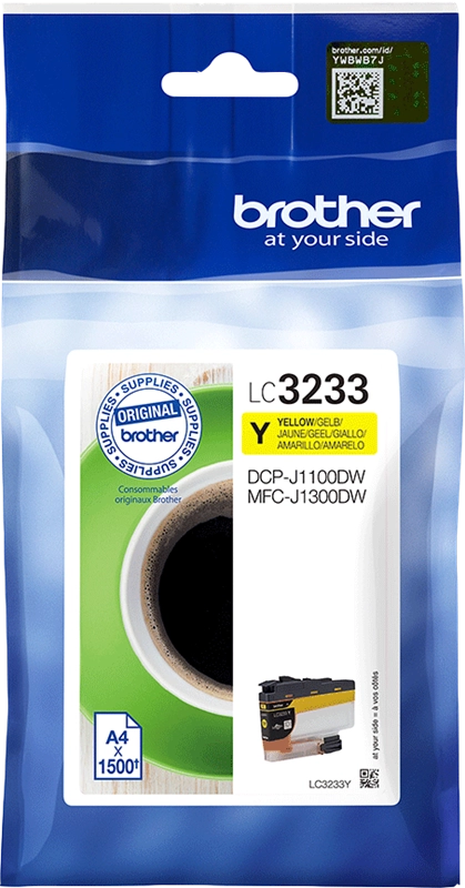 BROTHER Cartouche Jet d'encre Jaune LC3233Y 1500 pages pour DCP-J110DW et MFC-J1300DW – Image 2