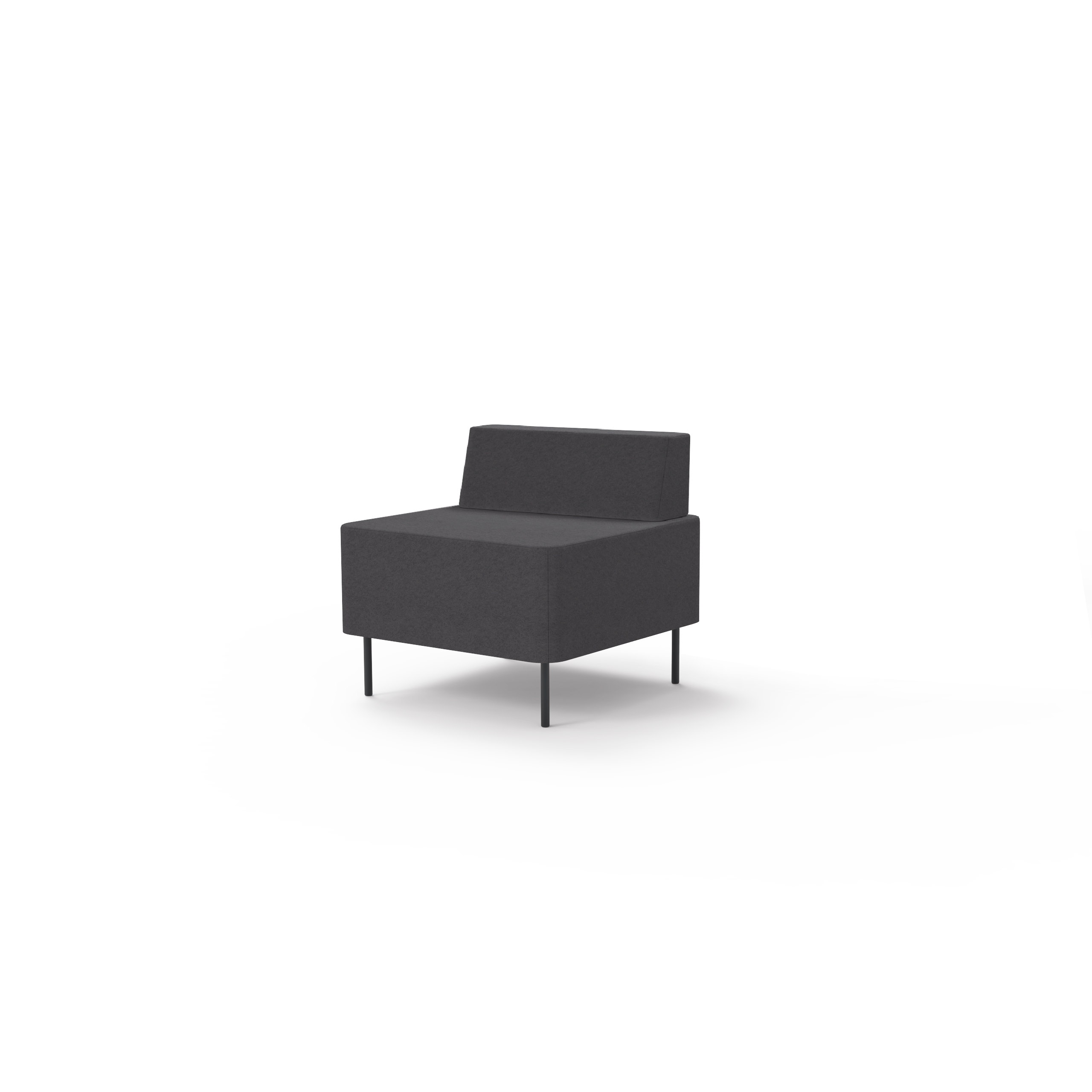Chauffeuse 1 place Zélie L. 67 x H. 64,7 cm assise tissu Step bambou avec dossier tissu Step bambou sur 4 pieds tubes fixes D.20 mm métal lisse gris aluminium – Image 3