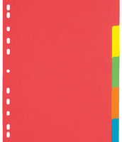PAGNA Intercalaires en carton, A4, 5 touches, 5 couleurs