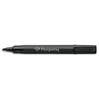 PERGAMY Marqueur permanent pointe ogive corps plastique encre Noire à base d'alcool