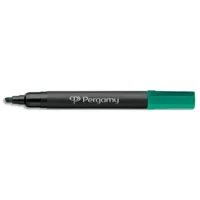 Marqueur permanent pointe biseautée corps plastique encre Vert à base d'alcool PERGAMY