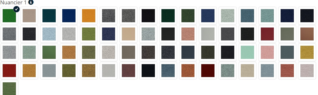 Module liaison d'angle 60° avec plateau plein métallique Zélie L.67 x P. 59,5 x H. 43 cm tissu Step beige sur 3 pieds fixes D.20 mm métal lisse gris anthracite – Image 3