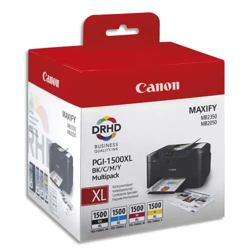 CANON Multipack 4 couleurs Jet d'encre PGI1500XL