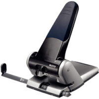 LEITZ Perforateur 2 trous. Capacité 65 feuilles gros travaux à poignée. Coloris noir