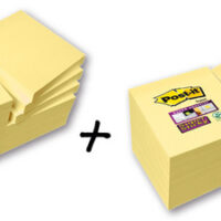 Post-it Bloc-note Super Sticky Notes, 76 x 76 mm, 12 + 12