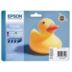 EPSON Multipack Cartouches Jet d'Encre QuickDry N/C/M/J "Canard'' (T0556) - C13T05564010