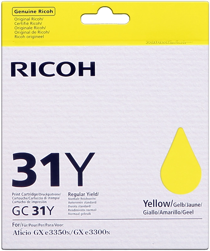 RICOH Cartouche gel Jaune GC31Y 405691