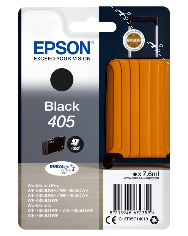 EPSON Cartouche Jet d'Encre DURABrite Ultra Noir ''Valise'' 405 - C13T05G14010