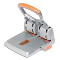 RAPID Perforateur 4 trous HDC 150 DUAX. Capacité 150 feuilles. Argent/Orange.