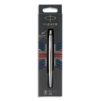 PARKER Stylo bille rétractable Jotter. Acier. Pointe moyenne. Encre Noire.