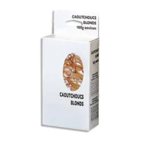 WONDAY Boîte distributrice de 100g d'élastique en caoutchouc blond large 150x10mm