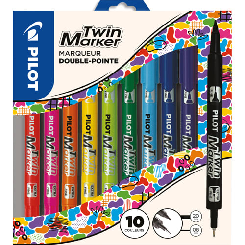 PILOT - TWIN MARKER - Pochette de 10 Assortis – Image 2