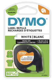 DYMO Ruban d'étiquette LetraTag, papier, 12 mm x 4 m blanches, – Image 3