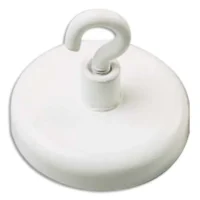 PAVO Boîte de 2 Crochets de suspension magnétique force 10kg, diam 36mm Blanc