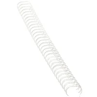FELLOWES Boîte de 100 peignes anneaux métal 34 boucles 12.7 mm Blanc 53270
