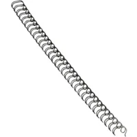 FELLOWES Boîte de 100 peignes anneaux métal 34 boucles 14.3 mm Noir 53277
