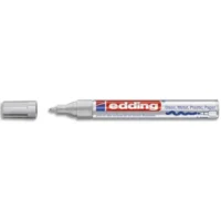 EDDING Marqueur peinture encre permanente laquée argent pour toutes surfaces, pointe moyenne
