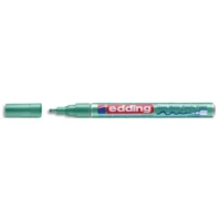 EDDING Marqueur peinture encre permanente laquée Vert métallisé pour toutes surfaces pointe fine