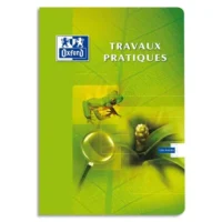 OXFORD Cahier TP 48 pages grands carreaux Séyès+48 pages unies 17x22cm. Couverture carte