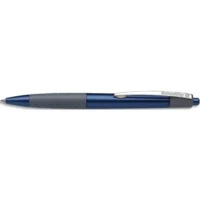 SCHNEIDER Stylo bille rétractable Loox avec grip caoutchou et clip en métal. Encre Bleue.