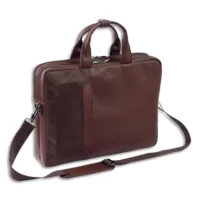 OBERTHUR Sacoche OREGON 2 compartiments, format 17,3'' - Dimensions : 43 x 10 x 33 cm coloris Brun