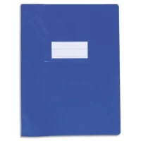 OXFORD Protège-cahier 17x22cm Strong Line opaque 15/100è + coins renforcés (30/100è). Coloris Bleu