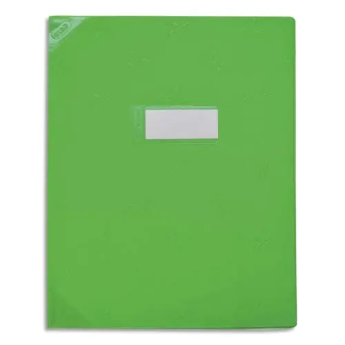 OXFORD Protège-cahier 24x32cm Strong Line opaque 15/100è + coins renforcés (30/100è). Coloris vert