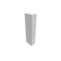 Vestiaire démontable Industrie propre Départ - L. 30 cm - corps gris porte gris