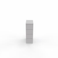 Classeur dossiers suspendus 4 tiroirs format A4 L 41,3 x P. 62,2 x H. 132,4 cm finition gris