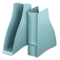CEP Porte-revues Ellypse en polystyrène - Dimensions : H32,5 x P27,8 cm, Dos 8,3 cm Vert d'eau