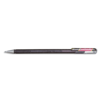 PENTEL Roller encre gel métallique Dual Metallic, Noir/Rouge métallique